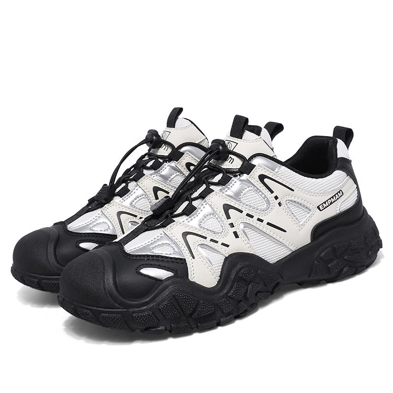 Ladies Chunky Trail Sneaker with shock-absorbing multi-zone profile sole, quick lace-up closure and reflective accents Mune Fashion