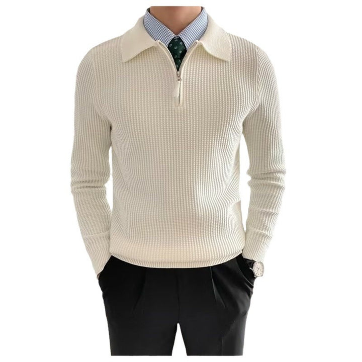 Men's Elegant Pullover with Zipper Mune Fashion