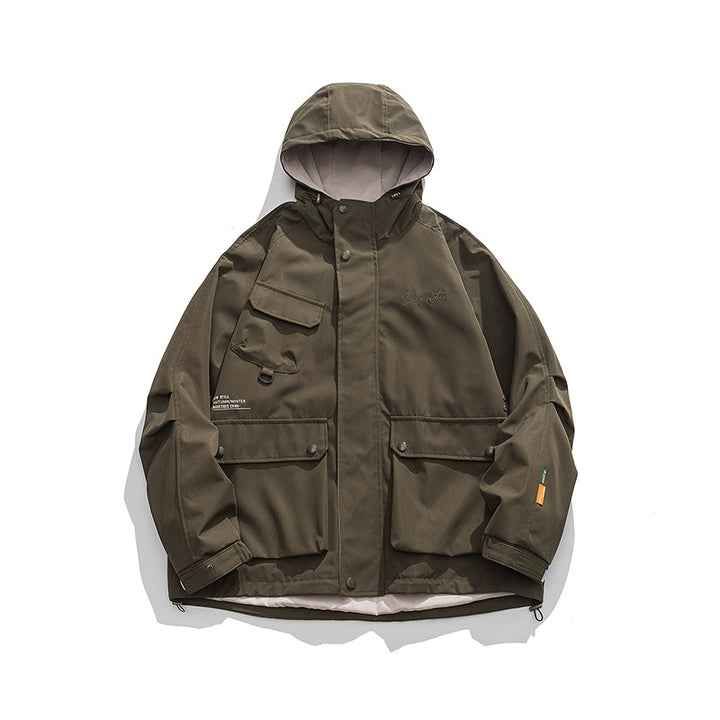 Unisex Oversize-Utility-Jacket with Hood, multifunctional flap pockets and drawstring Mune Fashion