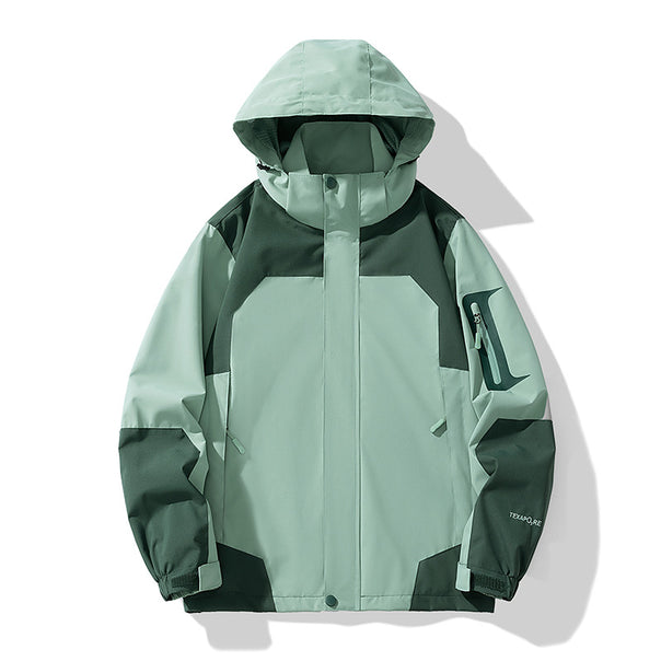 Men's nano windproof softshell outdoor jacket with adjustable hood, zippered arm pocket, and breathable membrane Mune Fashion