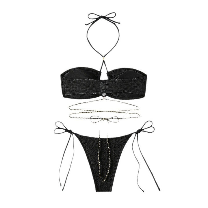 Women's bandeau bikini with refined tie straps and elegant details Mune Fashion