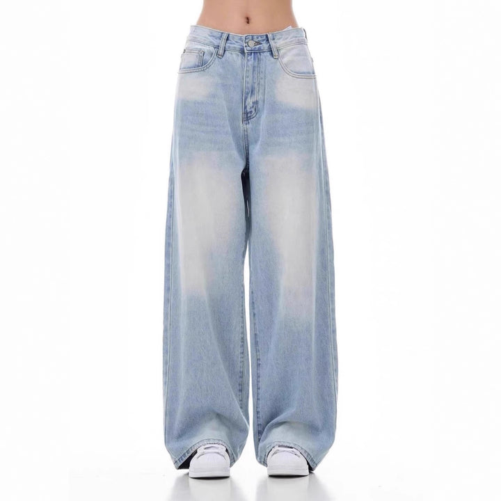 Women Wide Cut Casual Jeans Mune Fashion