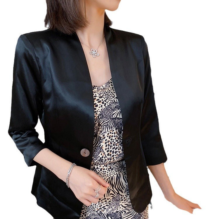 Ladies Elegant Blazer with Three Quarter Sleeves Mune Fashion