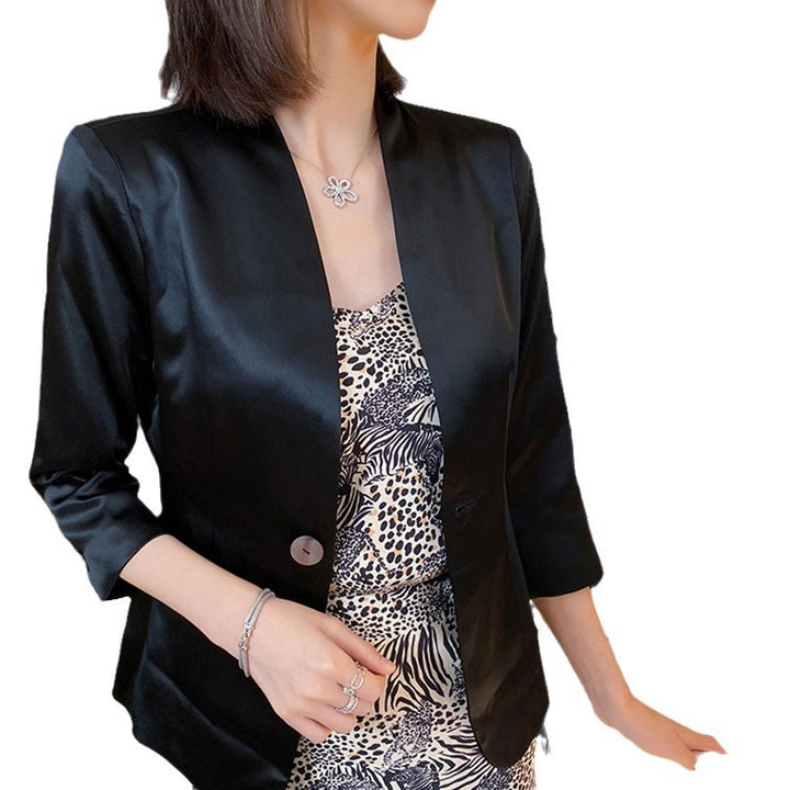 Ladies Elegant Blazer with Three Quarter Sleeves Mune Fashion