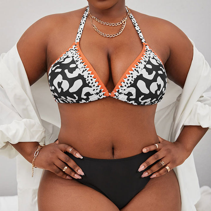 Women Triangle Bikini with adjustable straps and trendy print Mune Fashion