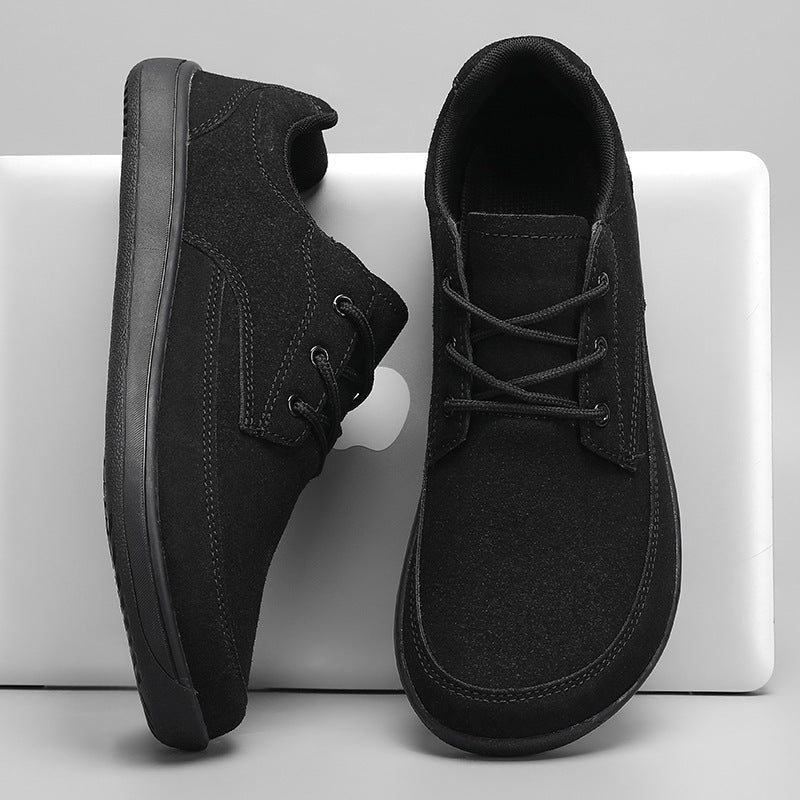 Men's casual suede derby with padded comfort insole and flexible non-slip rubber outsole Mune Fashion