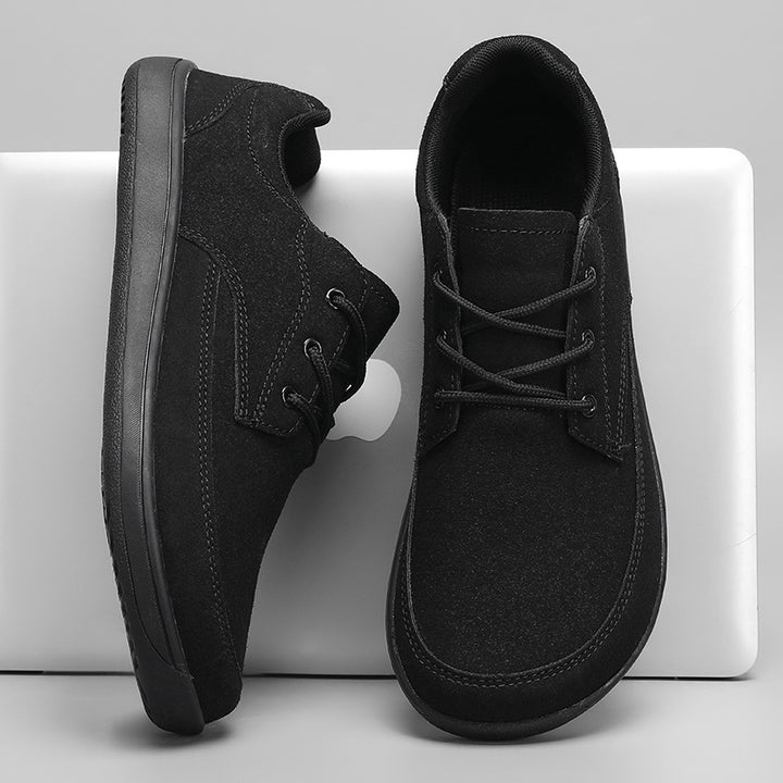 Men's casual suede derby with padded comfort insole and flexible non-slip rubber outsole Mune Fashion