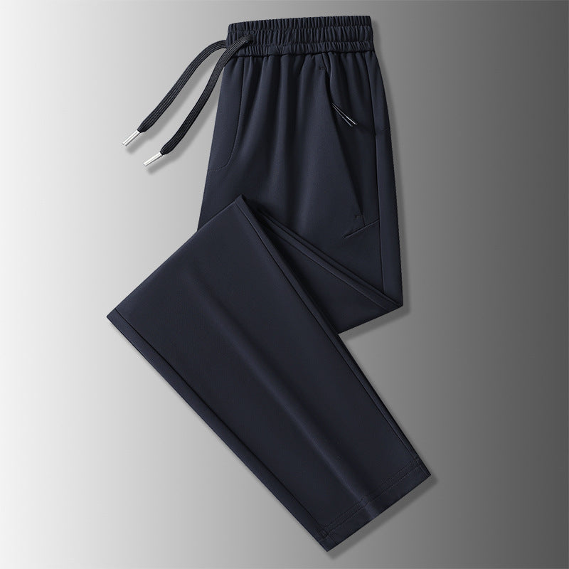 Men's joggers with elastic comfort waistband, zippered pockets, and straight cut Mune Fashion