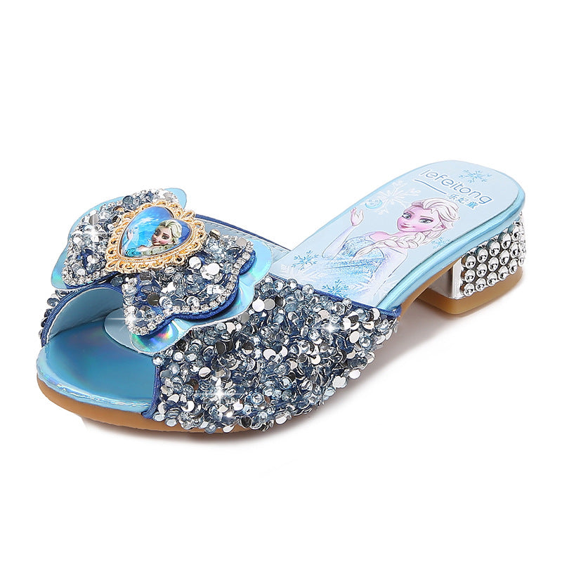 Ladies Glittering Slippers Mune Fashion