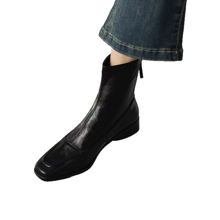 Ladies Fashion Leather Ankle Boots with Elegant Design Mune Fashion