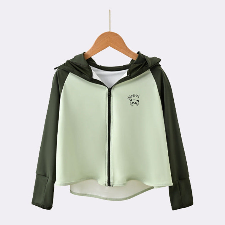 Girl lightweight sun jacket with hood Mune Fashion