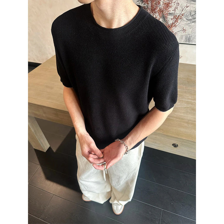 Men's Short Sleeve Knit Top Mune Fashion