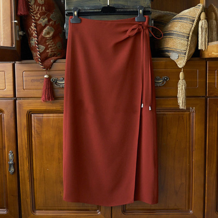Women Elegant Wrap Skirt Made of High-Quality Fabric Mune Fashion