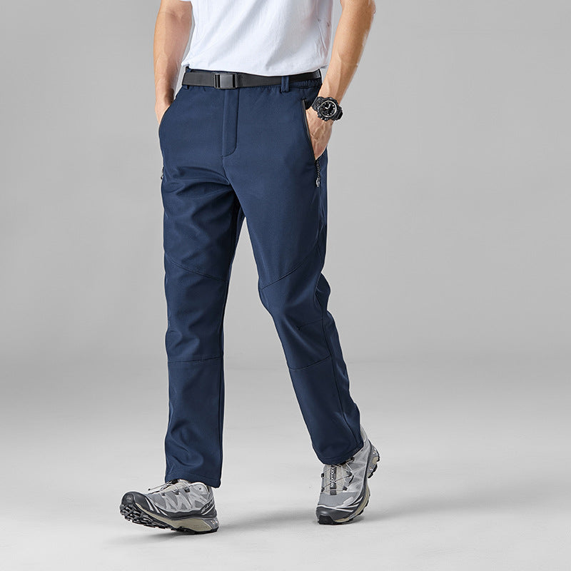 Men's Softshell Trekking Pants with Ergonomic Knees, Elastic Waistband and Zipper Pockets Mune Fashion