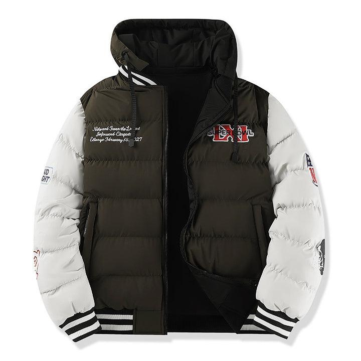 Men's multifunctional quilted jacket with hood and unique design Mune Fashion