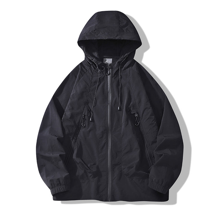 Unisex Lightweight Rain Jacket with Adjustable Hood Mune Fashion