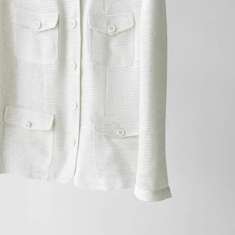 Women’s Fashionable Boucle Jacket with Practical Pockets Mune Fashion