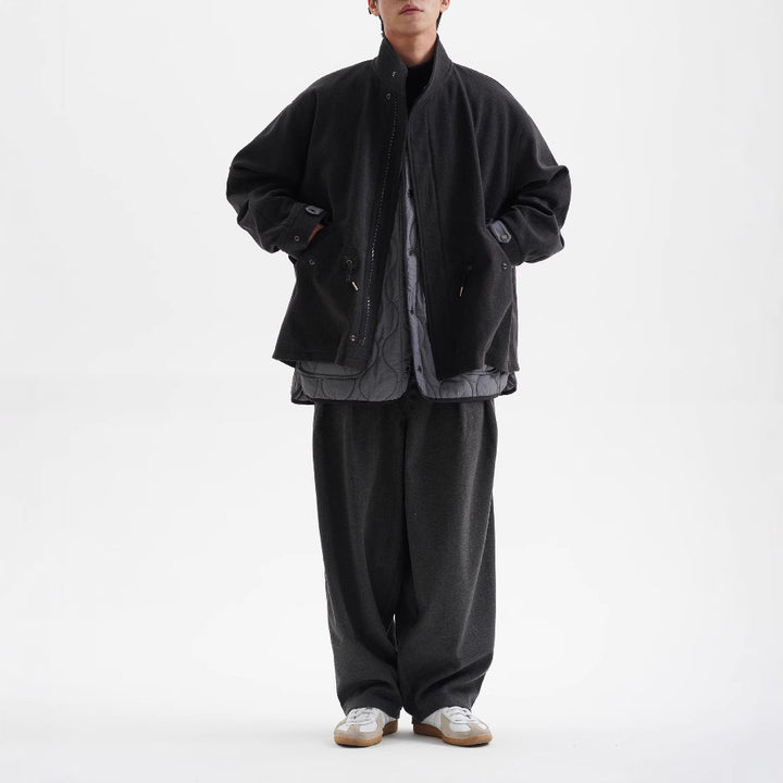 Men's padded transitional jacket with quilted lining and stand-up collar Mune Fashion