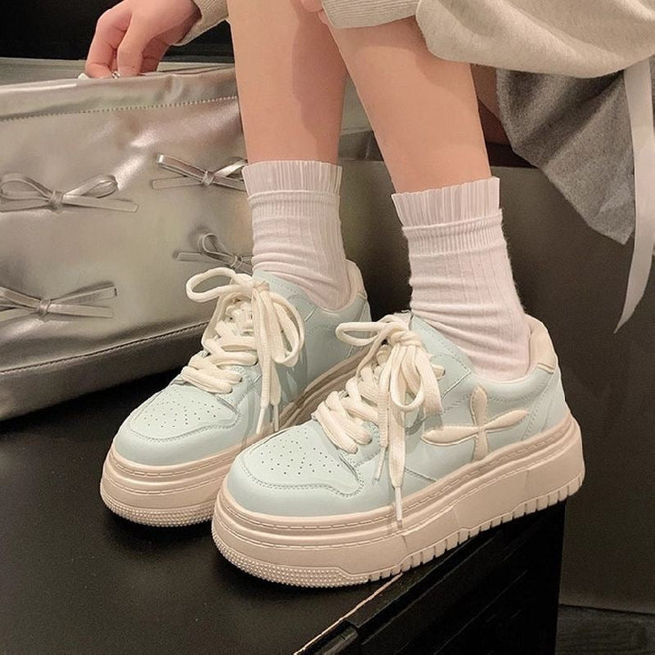Women's fashion sneakers with extra high platform and breathable surface Mune Fashion