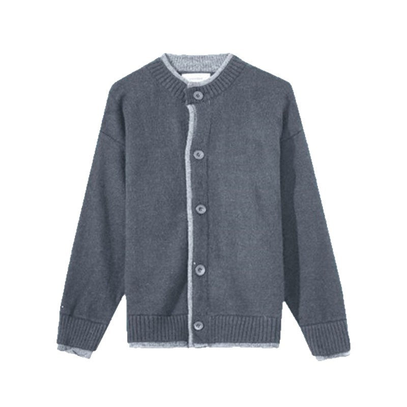 Men's Fashionable Knit Pullover with Button Placket Mune Fashion 1787964611