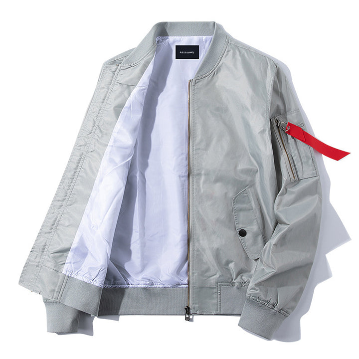 Men's bomber jacket with contrast lining