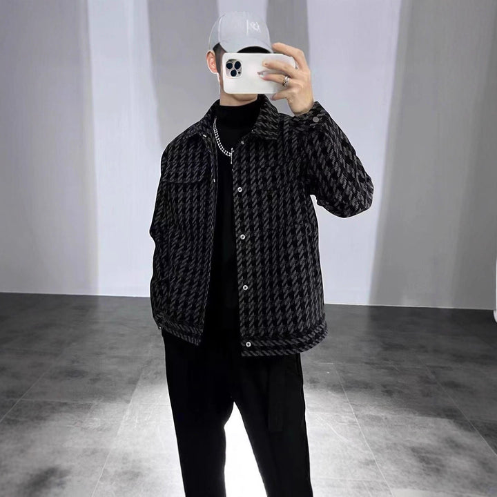 Men's Fashion Houndstooth Jacket Mune Fashion