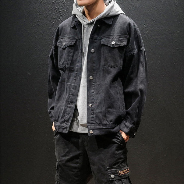 Men's Casual Denim Jacket with Hood Mune Fashion 1788341893