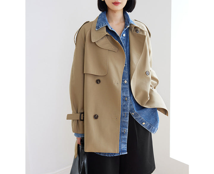 Women Stylish Trench Coat Mune Fashion