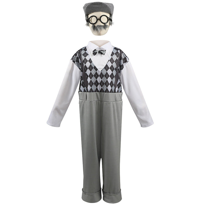 Men's carnival costume as a stylish grandfather with characteristic accessories Mune Fashion