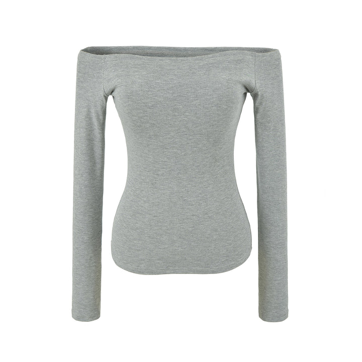 Women Fitted Off-Shoulder Long Sleeve made of Stretch Jersey Mune Fashion