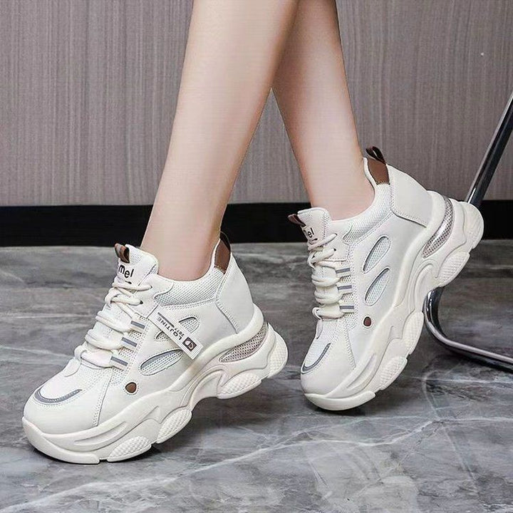 Women’s Sporty Chunky Sneakers with Breathable Mesh Upper and Cushioning Sole Mune Fashion