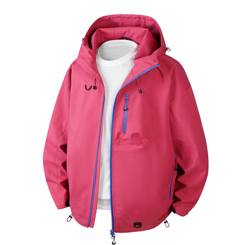 Men's Urban Protection Softshell Jacket with Adjustable Hood, Contrast Zippers, and Chest Pocket Mune Fashion