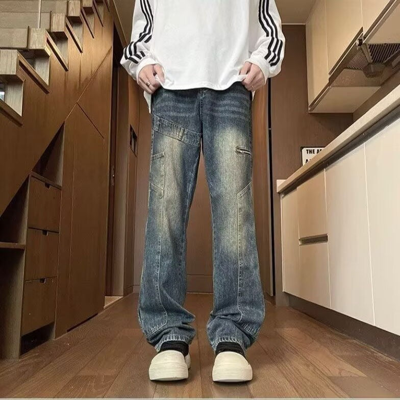 Men's Comfortable and Casual Cargo Jeans Mune Fashion