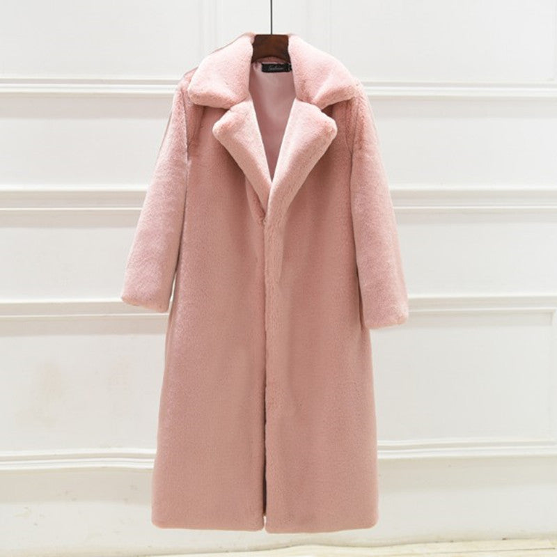 Women's Long-Haired Coat In Luxurious Teddy Style Mune