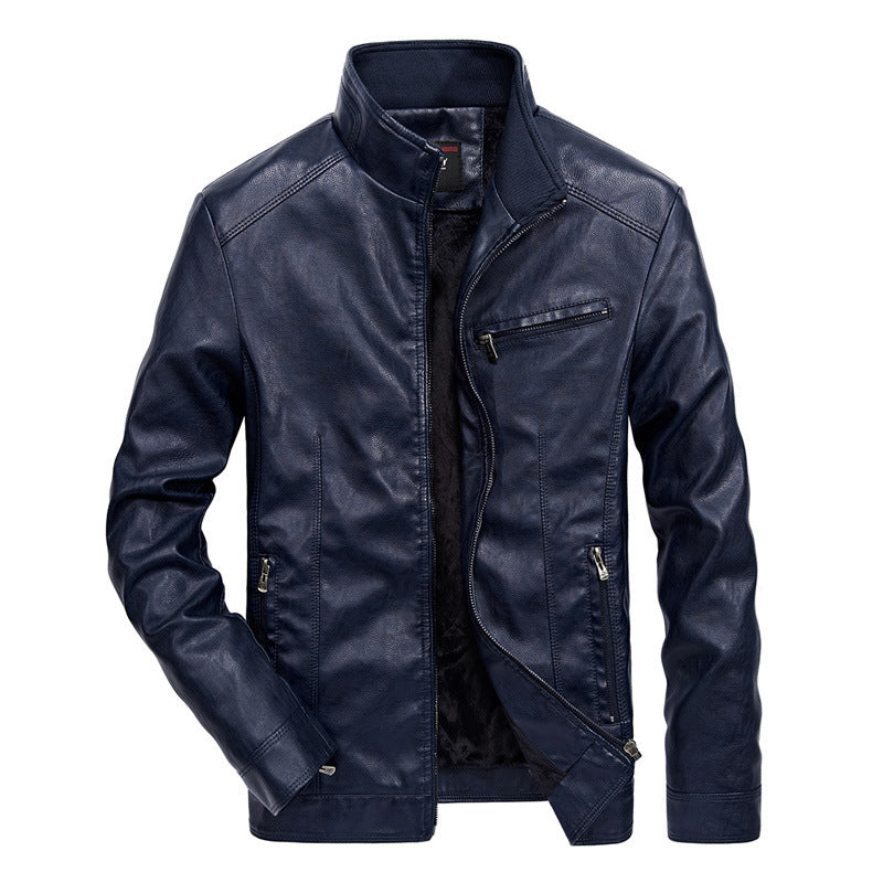 Men's Casual Leather Jacket Mune Fashion