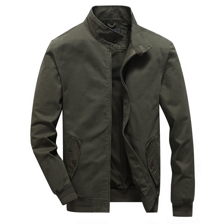 Men's Urban Canvas Blouson with high-closing stand-up collar and concealed zip front Mune Fashion