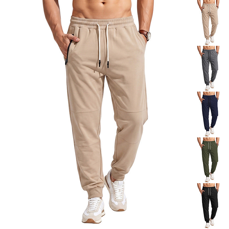 Men's Slim-Fit Performance Jogging Pants made of French Terry with Knee Inserts and Zipper Pockets Mune Fashion