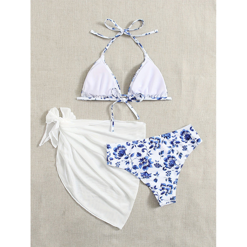 Women's triangle bikini with removable wrap cloth Mune Fashion
