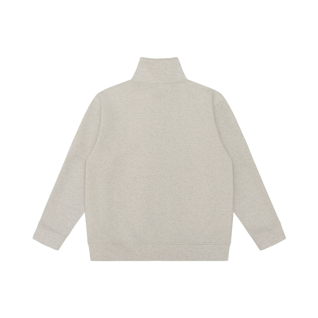 Unisex half-zip sweatshirt with high standing collar, kangaroo pocket and boxy cut Mune Fashion