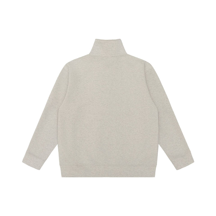 Unisex half-zip sweatshirt with high standing collar, kangaroo pocket and boxy cut Mune Fashion