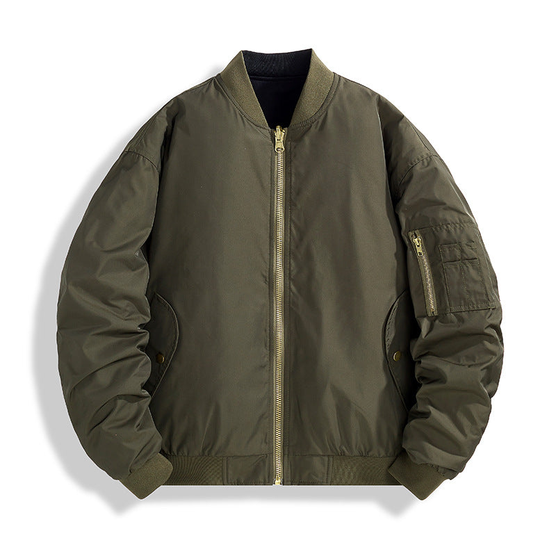 Men's Fashion Bomber Jacket with Standing Collar Mune Fashion