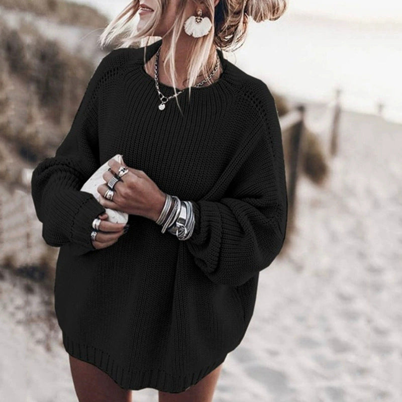 Ladies Oversized Knit Sweater Mune