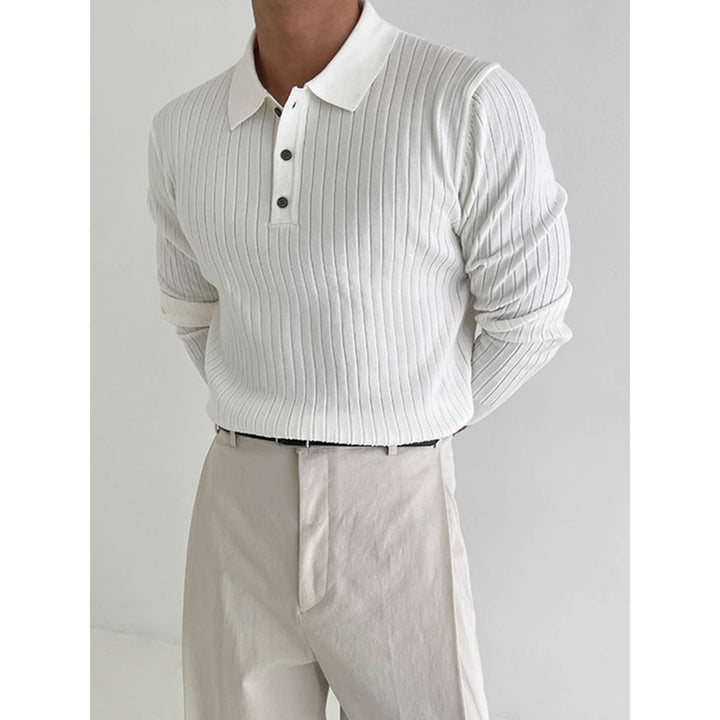 Men Stylish Long Sleeve Ribbed Knit Top Mune Fashion