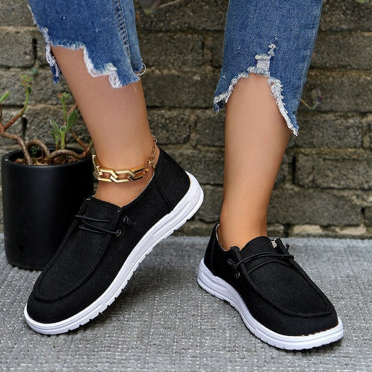 Women's Slip-On Sneaker in Moccasin Style with Elastic Entry and Contoured Comfort Sole Mune Fashion