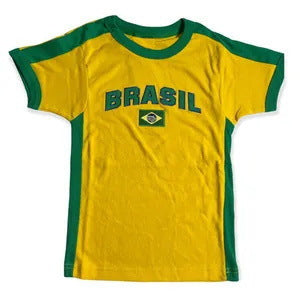 Women's fitted short-cut fan crop shirt with contrast collar and embroidered flag patch Mune Fashion