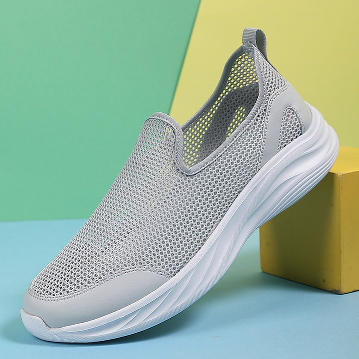 Men's breathable mesh sports shoe with slip-on design and shock-absorbing sole Mune Fashion