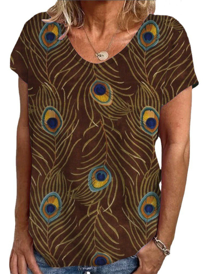Ladies Loose Blouse with Colorful Paisley Pattern Mune Fashion