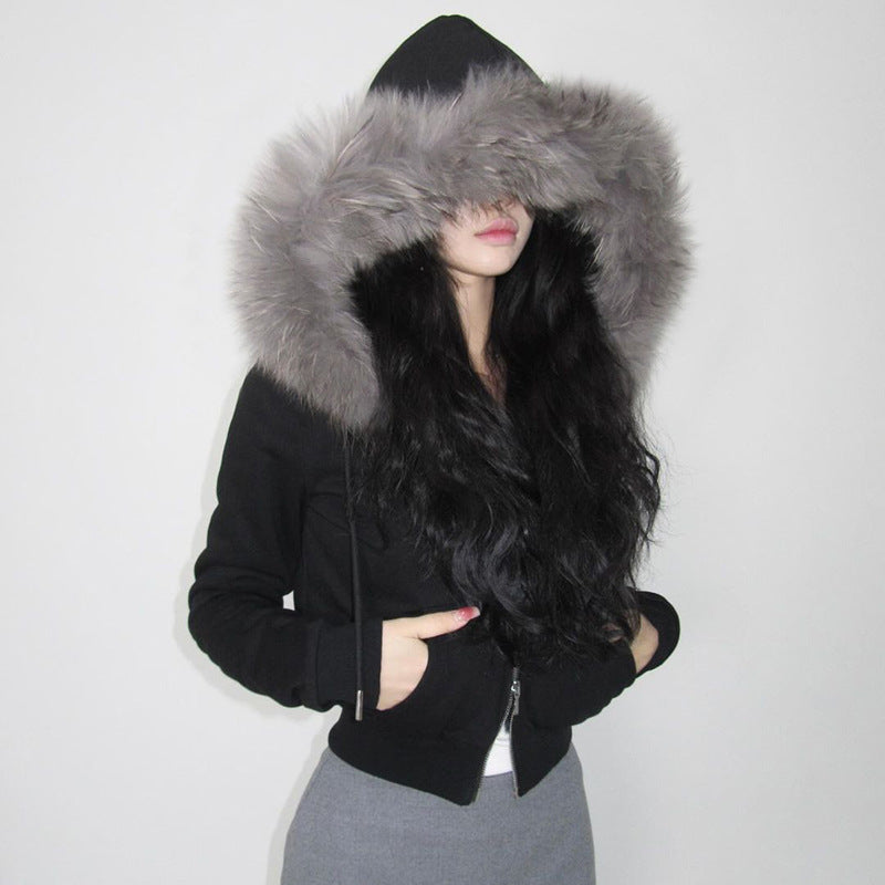 Women nan tailored bomber jacket with wide ribbed waistband, two slanted pockets and decorative zipper details Mune Fashion