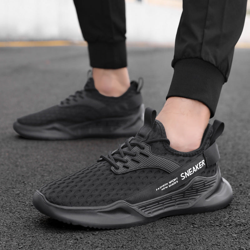 Unisex nan breathable knit sports shoe with honeycomb structure, sock-like shaft and cushioned lightweight foam midsole Mune Fashion
