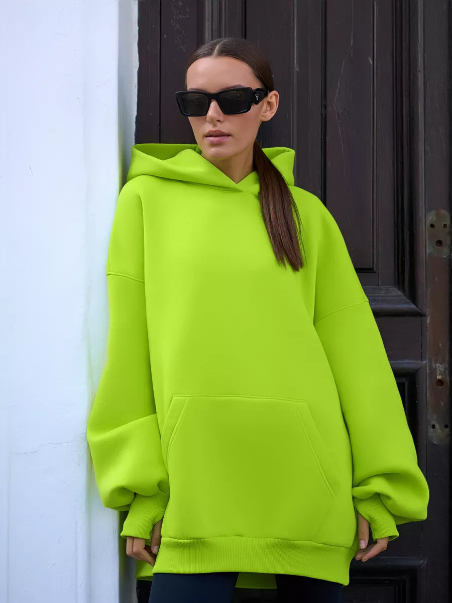 Women Oversized Hoodie with Extra Wide Cut and Kangaroo Pocket Mune Fashion
